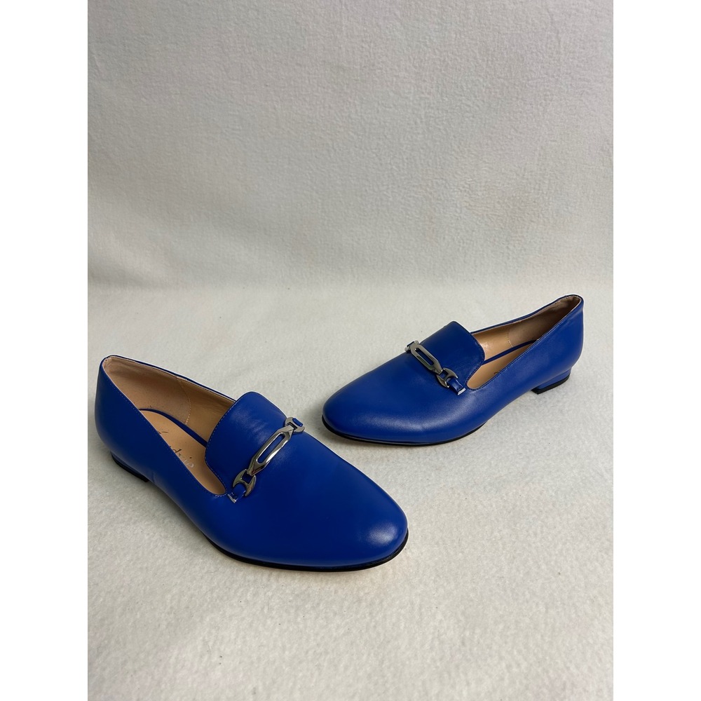 Preppy Academic Zasudxie Womens 8.5 Royal Blue Horsebit Loafers